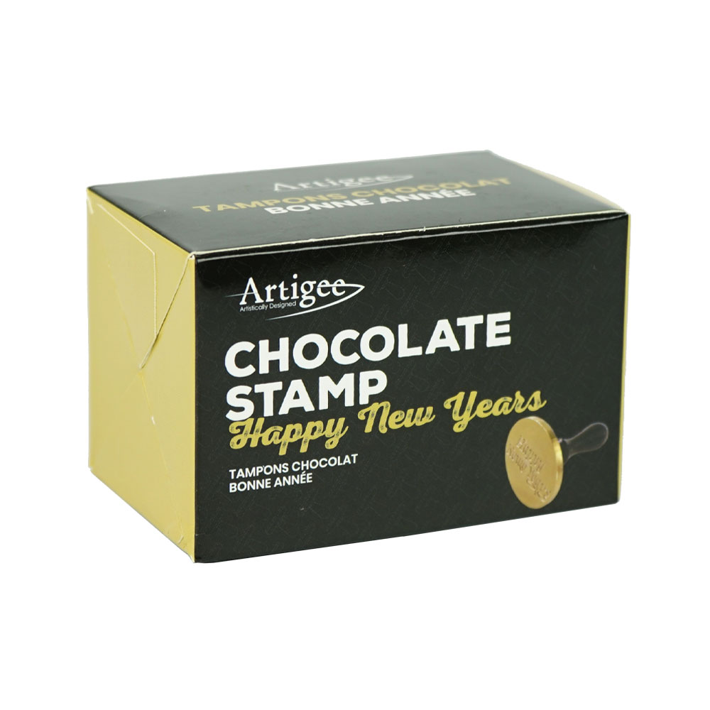 Happy New Years Chocolate Stamp 60mm 1 pc Artigee