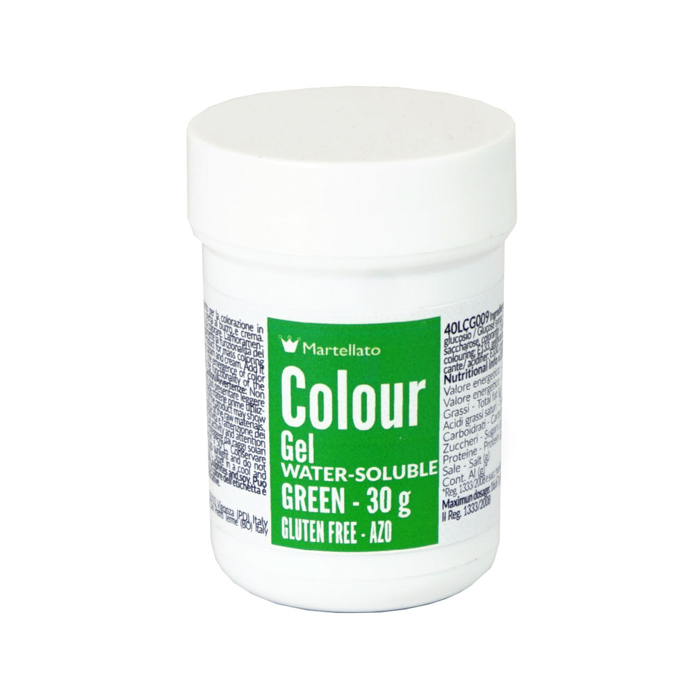 Colour Gel Green Water-Soluble 30 g Martellato