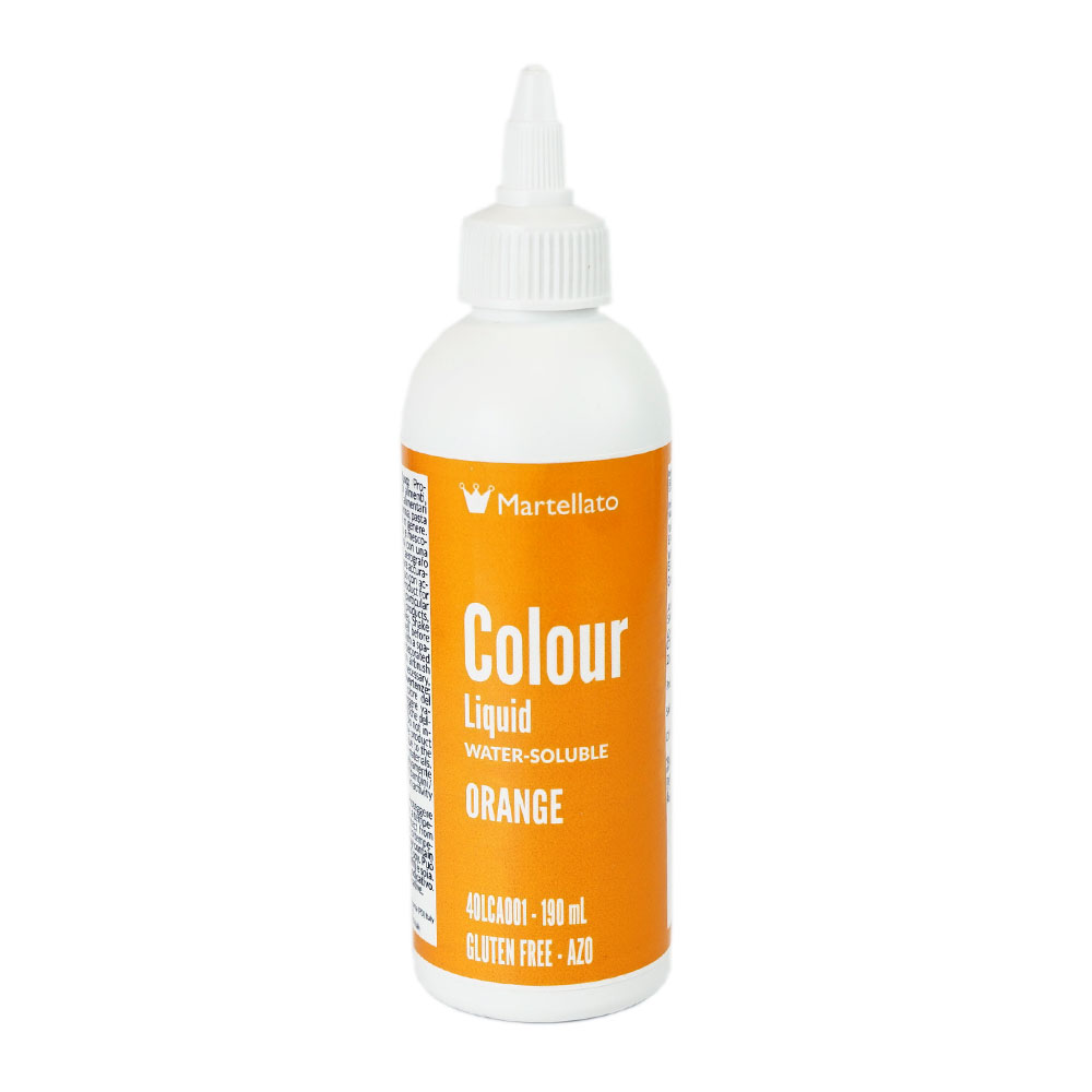 Colour Liquid Orange Water-Soluble 190 ml Martellato