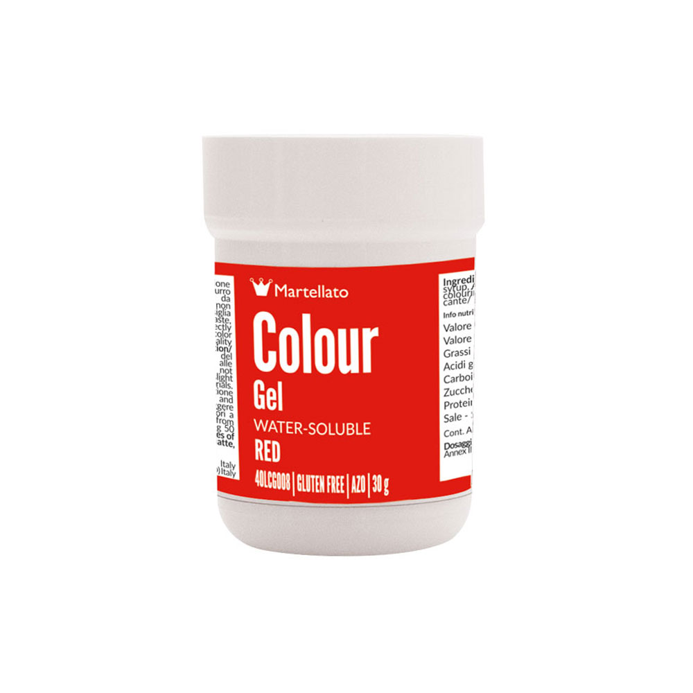 Colour Gel Red Water-Soluble 30 g Martellato