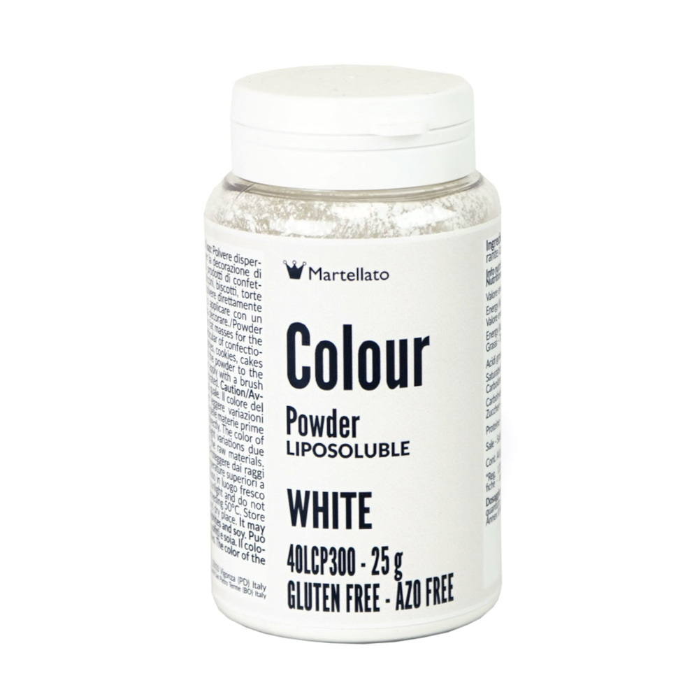  Poudre colorante blanche liposoluble 25 g Martellato