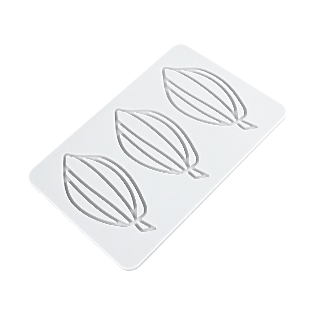 Silicone Mold Ribbed Medium Leaf 3 cavity 1 pc Artigee