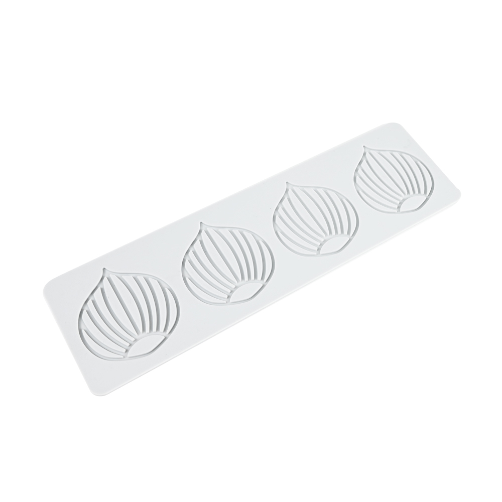 Silicone Mold Ribbed Pod Leaf 4 cavity 1 pc Artigee