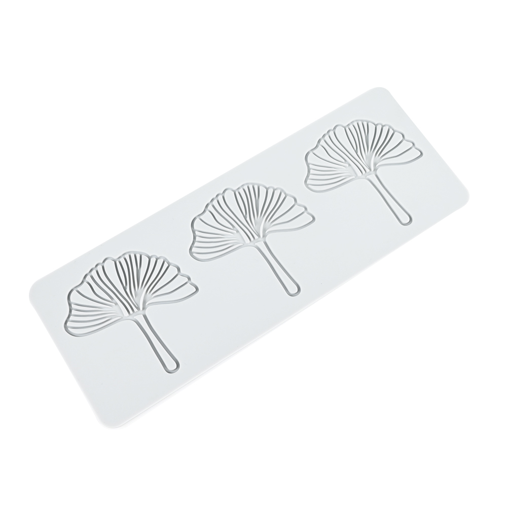 Silicone Mold Ginkgo Leaf 3 cavity 1 pc Artigee