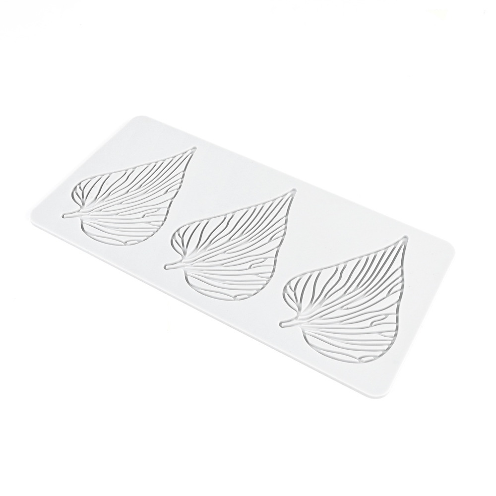 Silicone Mold Hosta Leaf 3 cavity 1 pc Artigee