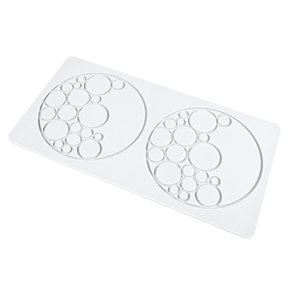Silicone Mold Lace Mat Round Bubbles 2 cavity 1 pc Artigee