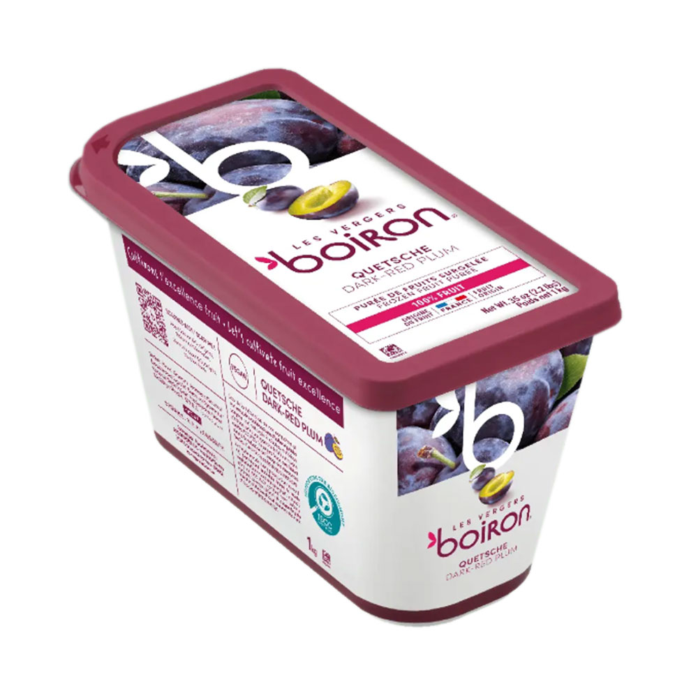 Dark Red Plum Puree 100% Pure Frozen 6 x 1 kg Boiron