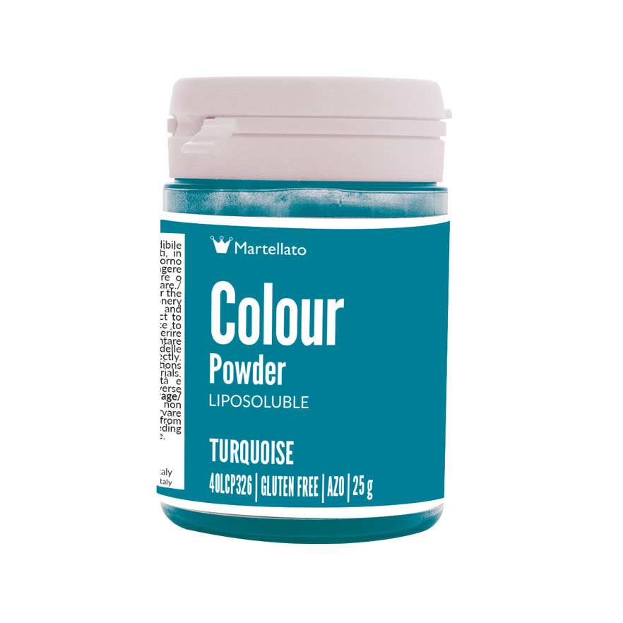 Colour Powder Turquoise Liposoluble 25 g Martellato