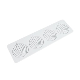 [ARTG-9258] Silicone Mold Ribbed Pod Leaf 4 cavity 1 pc Artigee